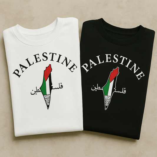 Damtröja med Palestinas karta