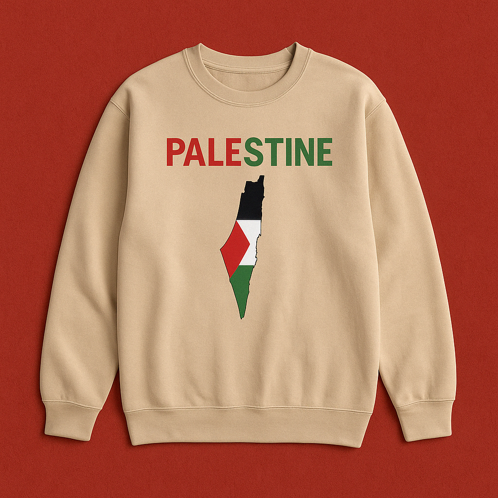 Shirt with Palestine map