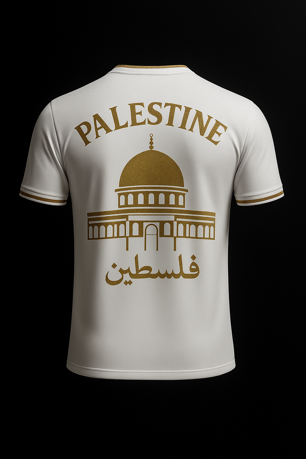 Vit Palestina-tröja (Al-Aqsa)