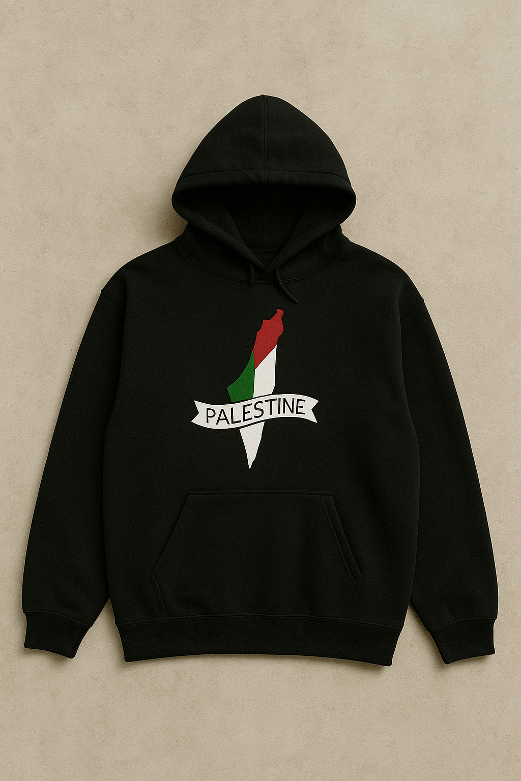 Hoodie med Palestina karta