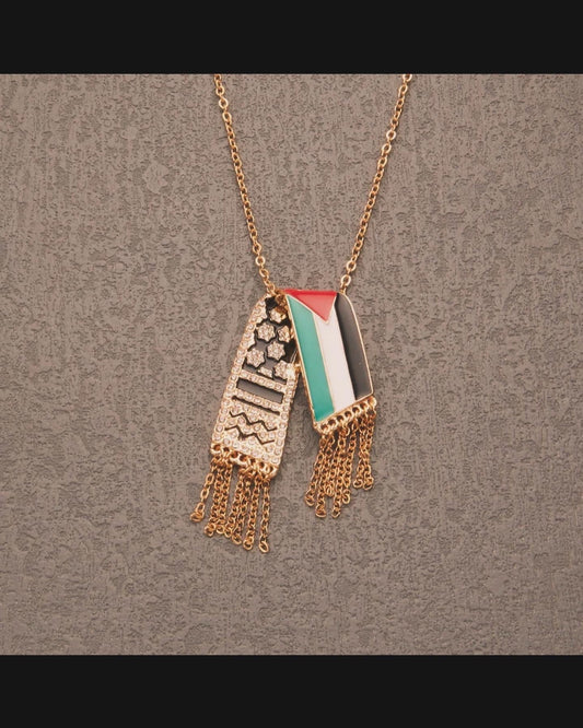 Halsband med Palestinas karta
